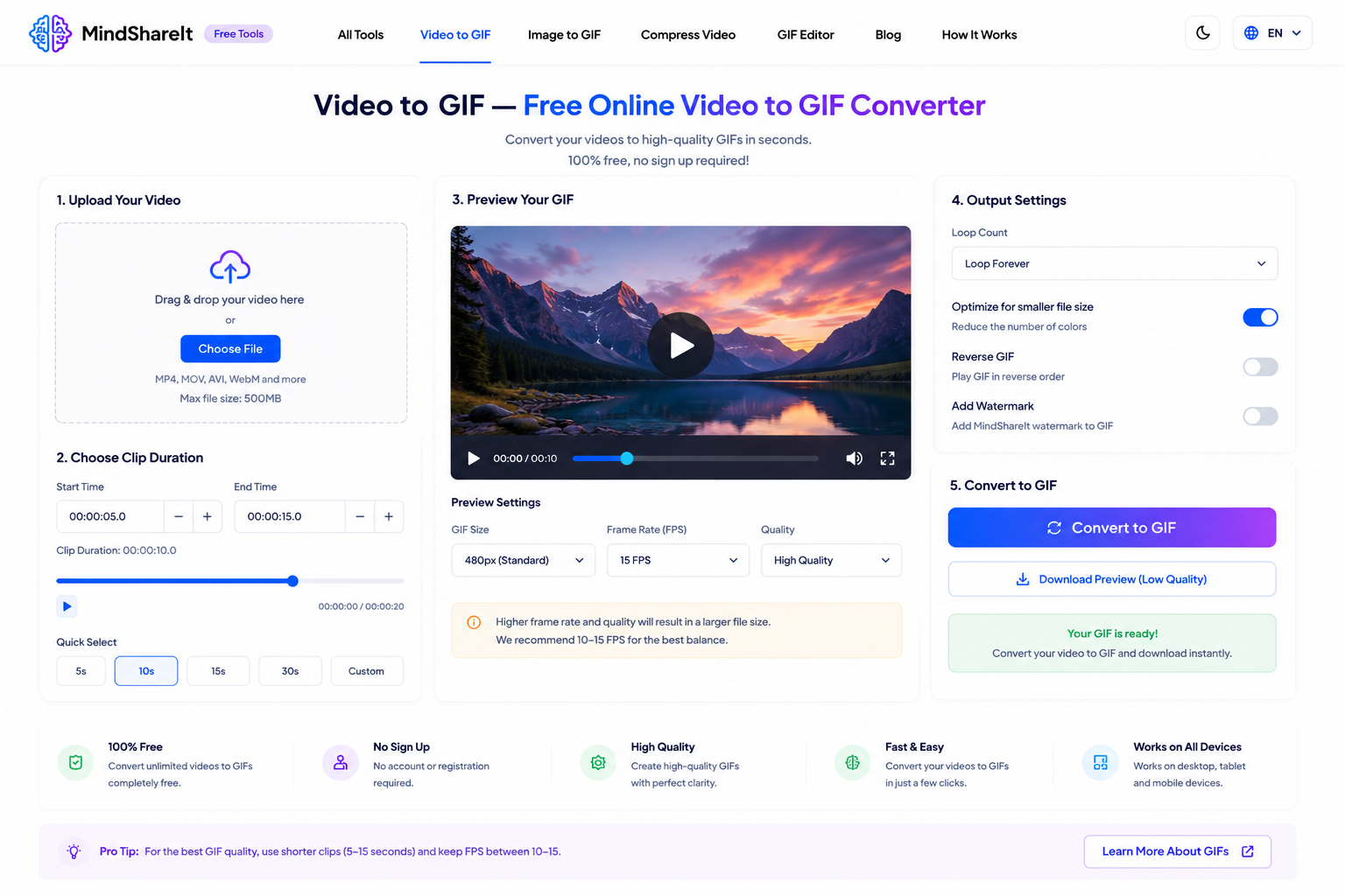 Screenshot of the free Text Voice Video Maker tool on ToolSphere
